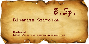 Bibarits Szironka névjegykártya